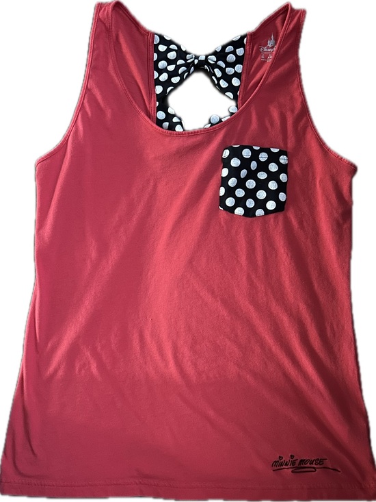 Disney Tops - Disney Red Tank with Black & White Polka Dot Back and Pocket